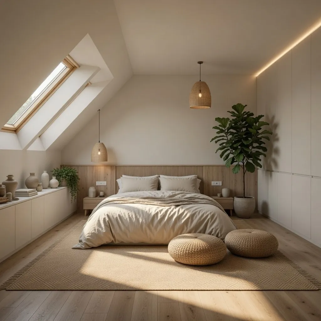 Bed Facing the Window (Sky First Positioning) in Sloping Ceiling Ideas
