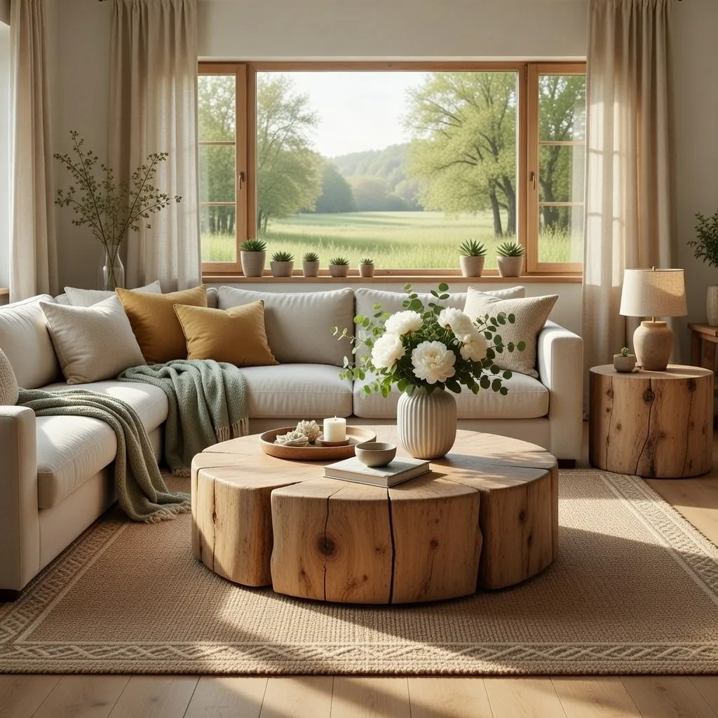Boho Layered Textures (Bonus Trend 2026) coffee table decor ideas