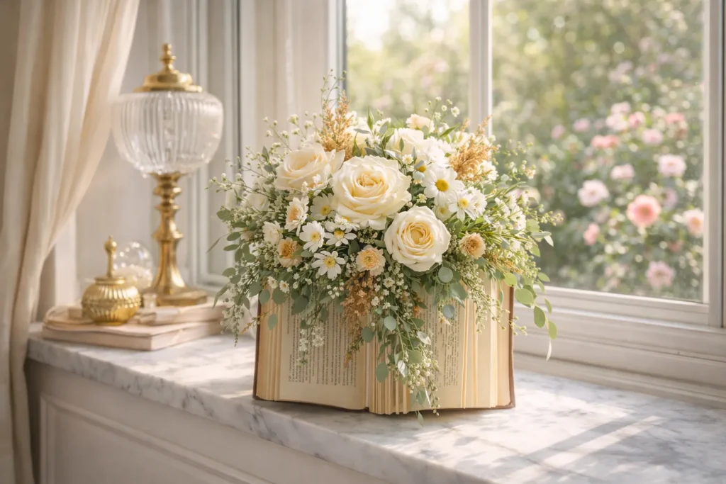 Book as a Flower Vase: A Literary Touch for Your Floral Arrangements
