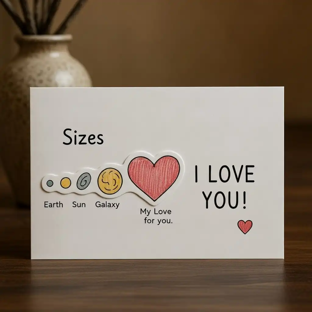 Cosmic Love Comparison Romantic Craft Card