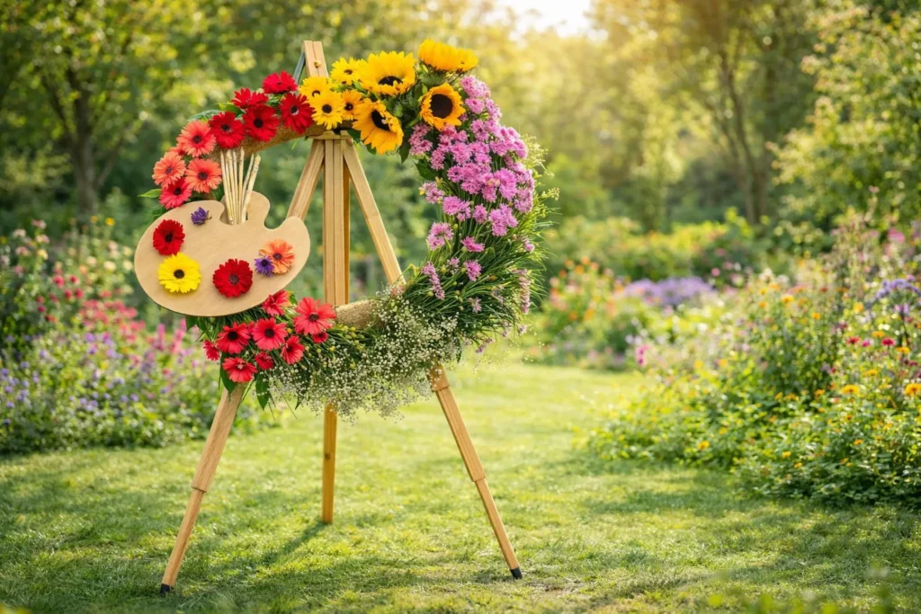 Create a Charming DIY Flower Easel for Indoors or Outdoors
