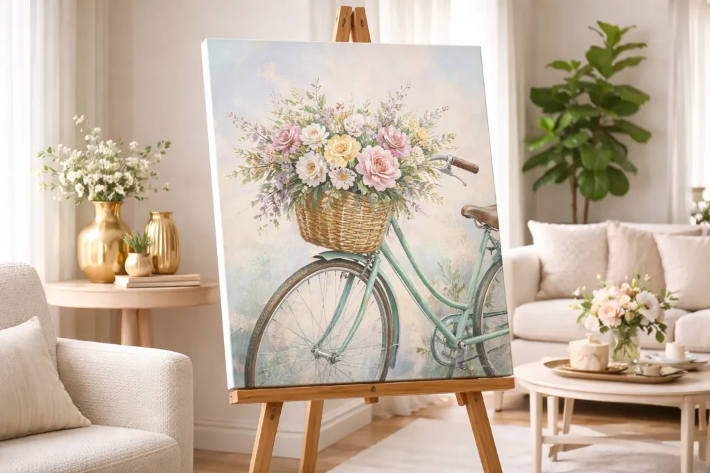 Easel Painting with Real Flowers: A Stunning Fusion of Art and Nature