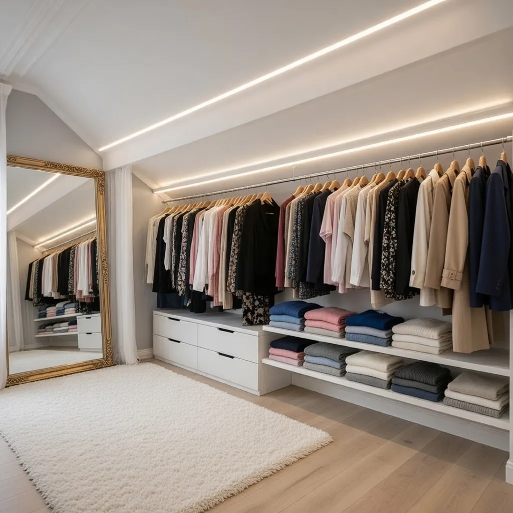 Floating Shelves on the Tall Straight Walls