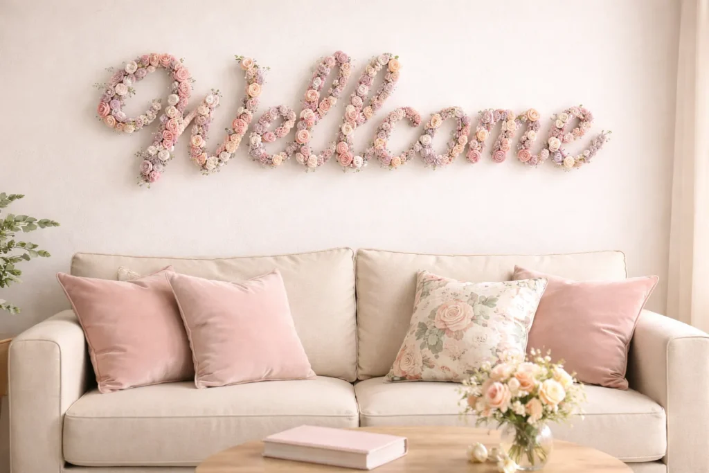 Lettering Made of Flowers: A Personalized Floral DIY Décor Idea