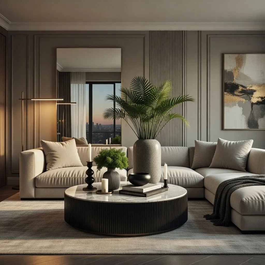 Luxe Green & Marble Oasis coffee table decor ideas
