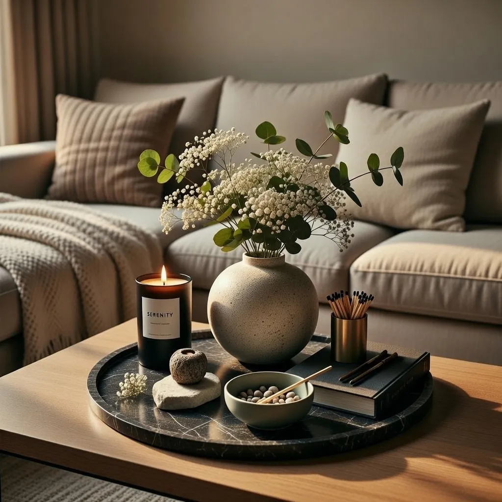 Metallic Modern Touch coffee table decor ideas