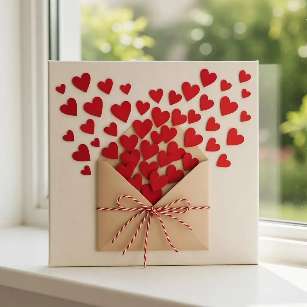 Overflowing Heart Art DIY Valentine's Day Card
