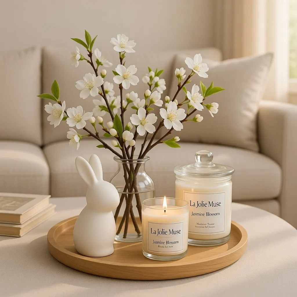 Scandinavian Simplicity Easter Tray Decoration Ideas on Light Wood