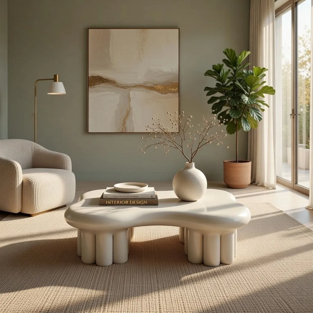 Texture-Heavy Japandi coffee table decor ideas