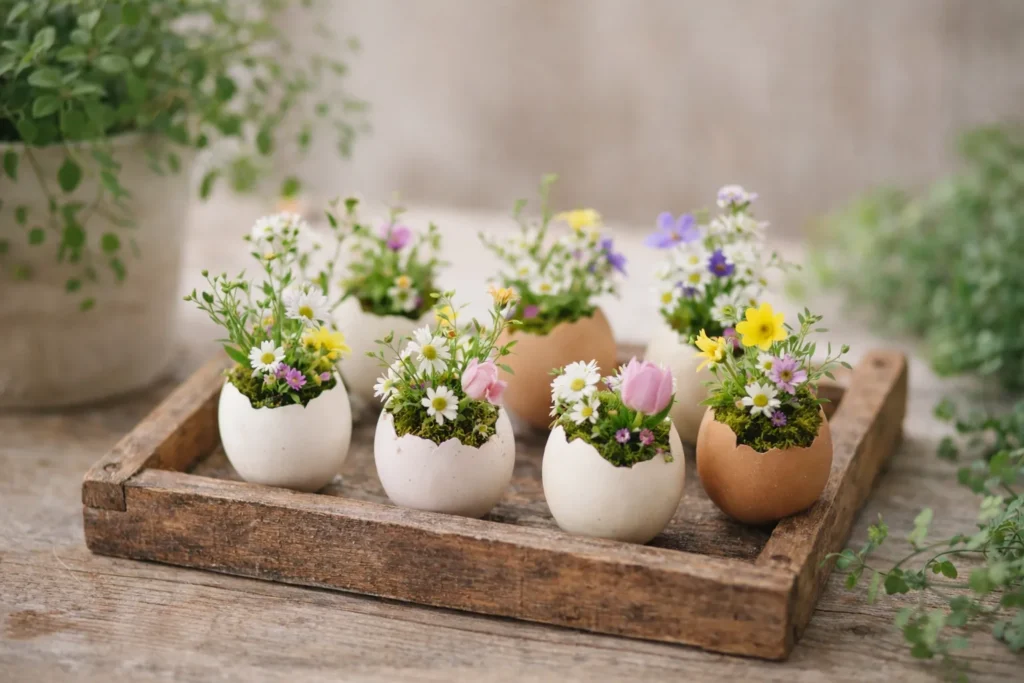 Transform Eggshells into Miniature Planters