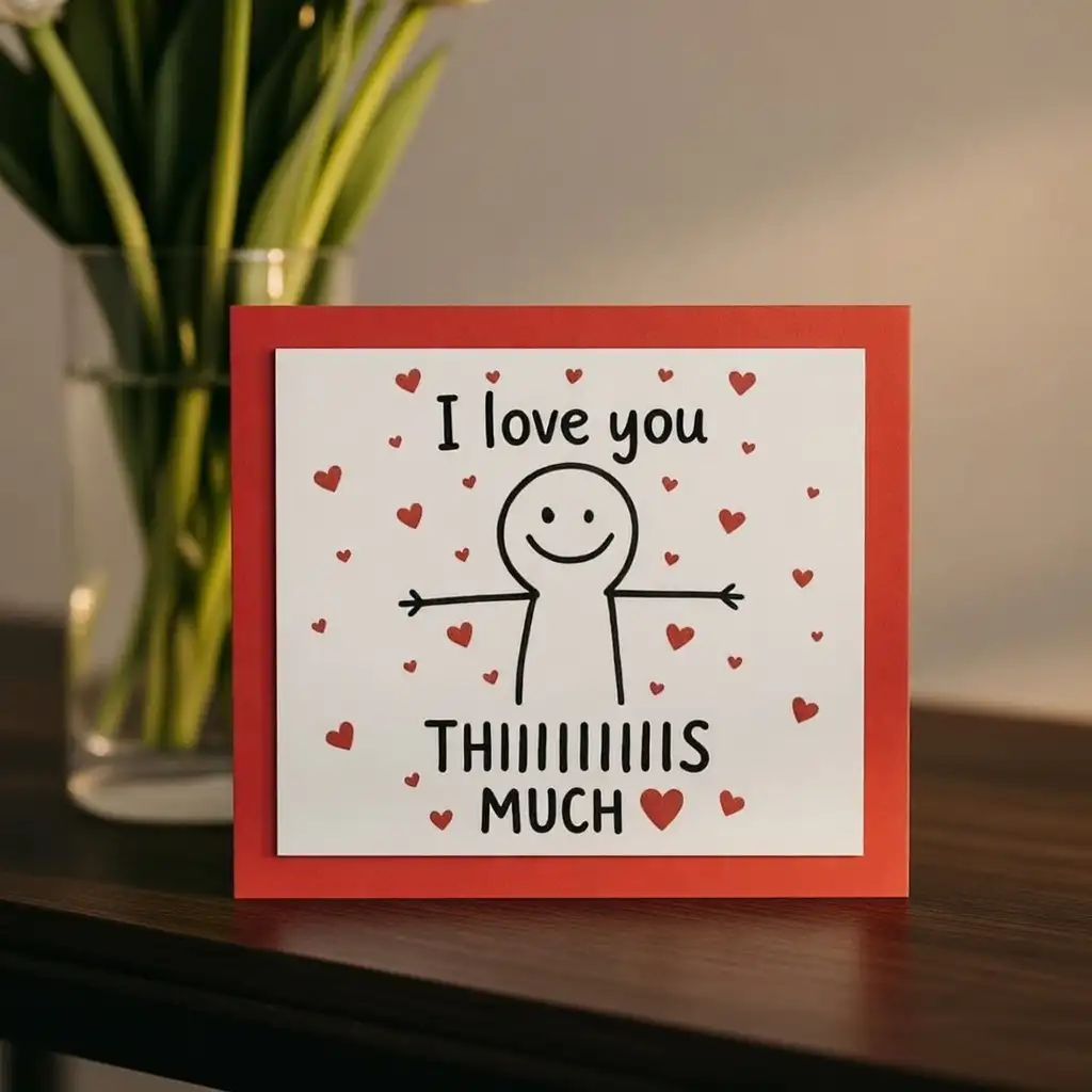 Wide Open Arms Figure DIY Valentine's Day Card