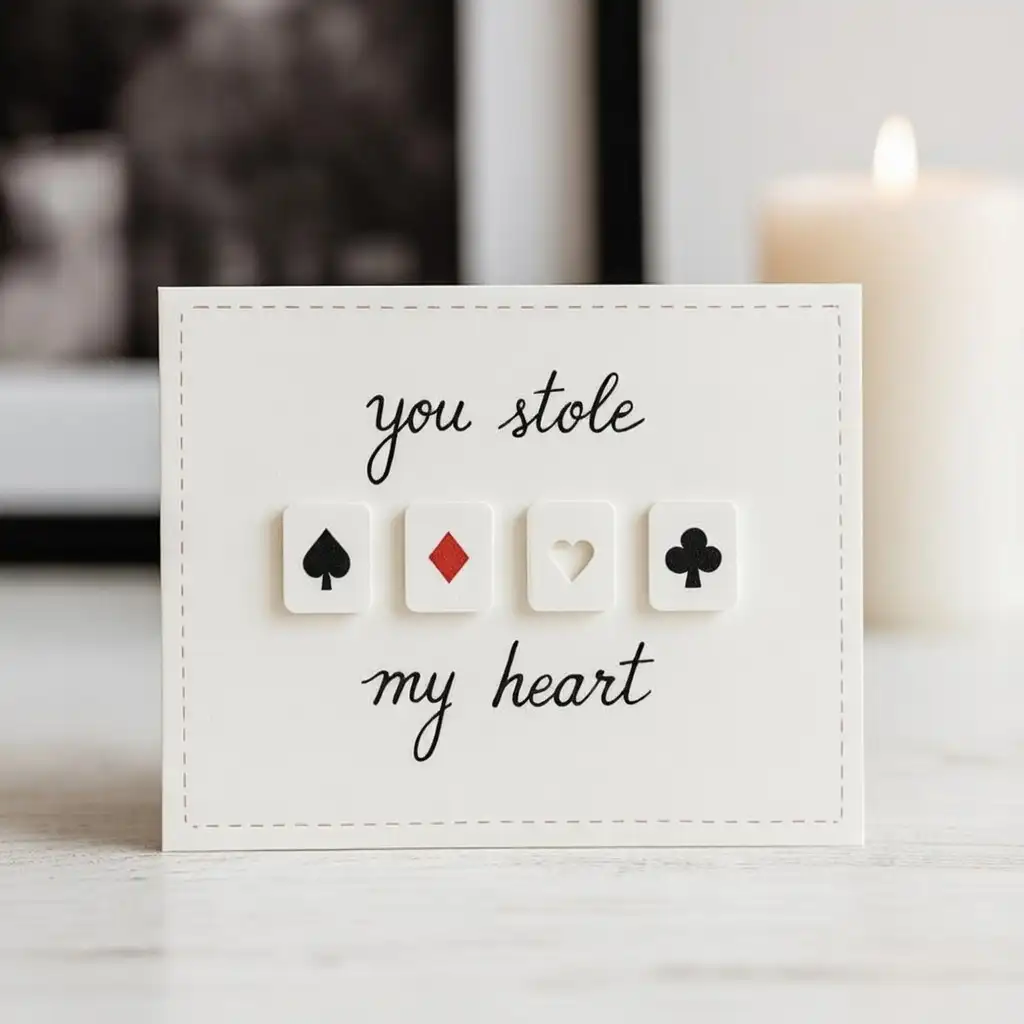 - You Stole My Heart Playing Romantic Valentine Card
