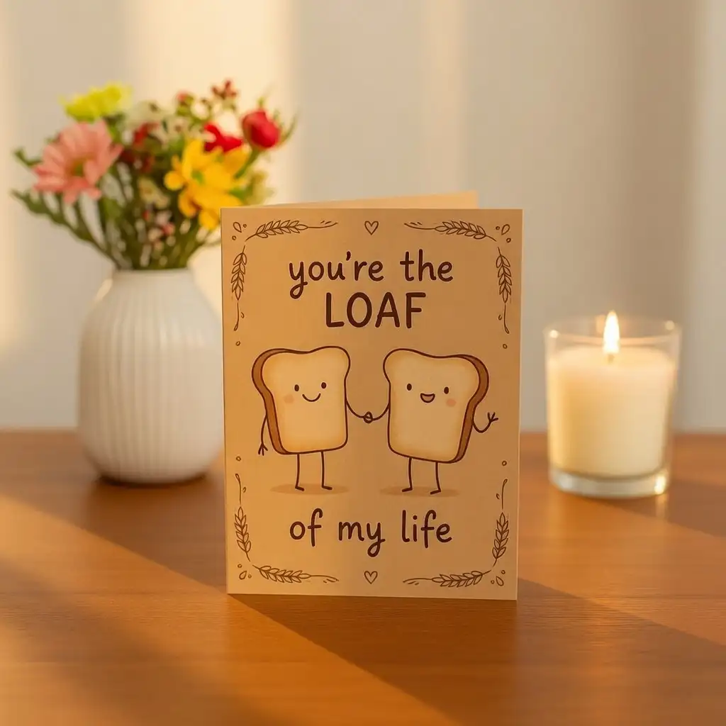 You're the Loaf of My Life Toast DIY Valentine's Day Card